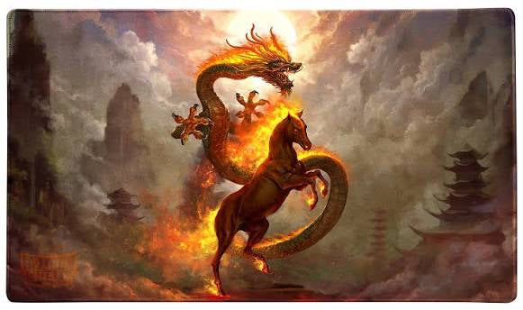 Fire Horse Dragon Shield Playmat