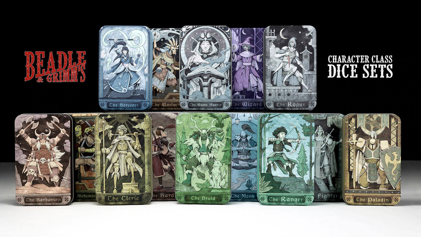 Character Class Dice: TTRPG Dice With Collectible Tin